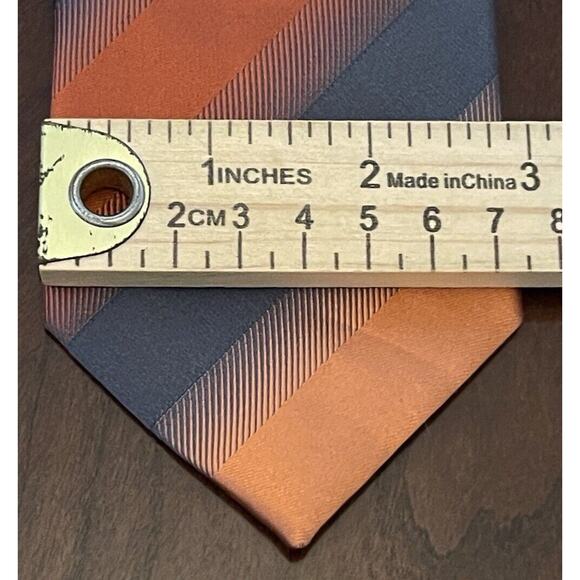 Bcbg Attitude Orange Gray Pink 100% Silk Men’s Neck Tie Made In China - Picture 4 of 9